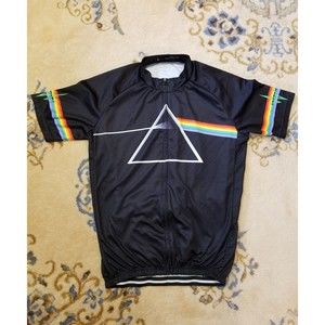 Bicycle Booth Pink Floyd Dark Side of The Moon Cycling Bike Jersey Shirt  Large